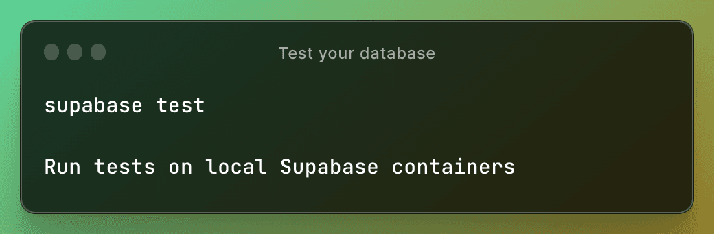 Test your database